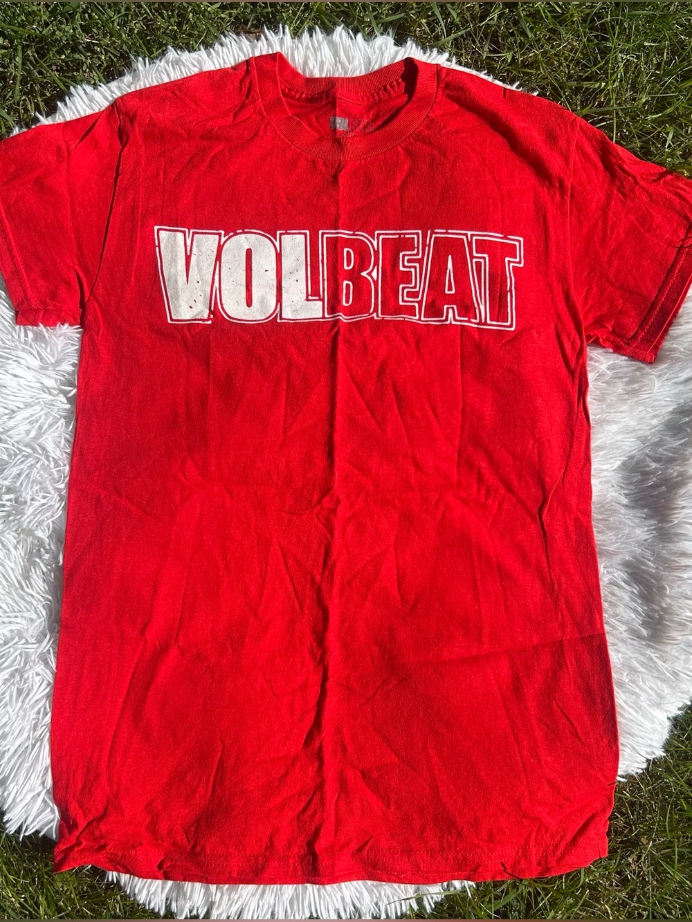 Volbeat Band Shirt Red Short Sleeve Graphic Tee Official Merch Mens Size Small